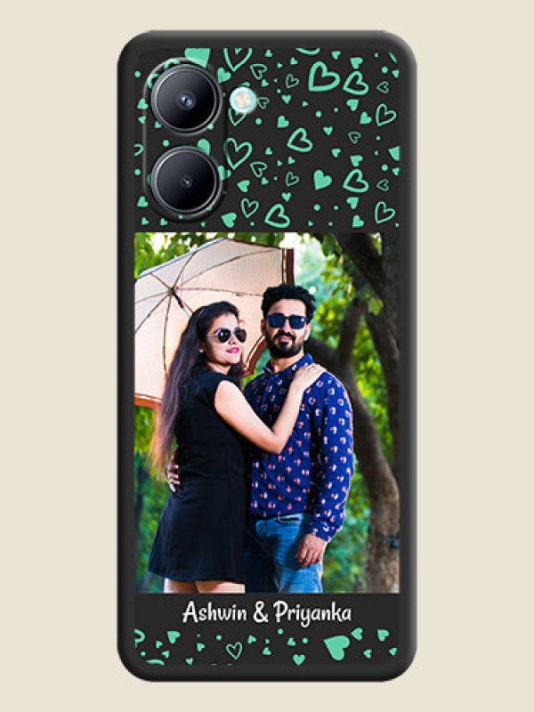 Custom Sea Green Indefinite Love Pattern on Photo on Space Black Soft Matte Mobile Cover - Realme C33 2023
