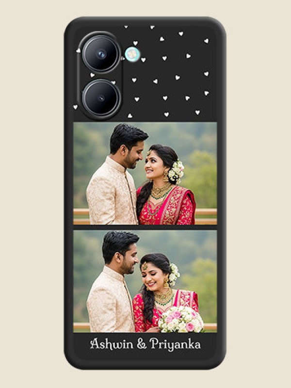 Custom Miniature Love Symbols with Name on Space Black Custom Soft Matte Back Cover - Realme C33