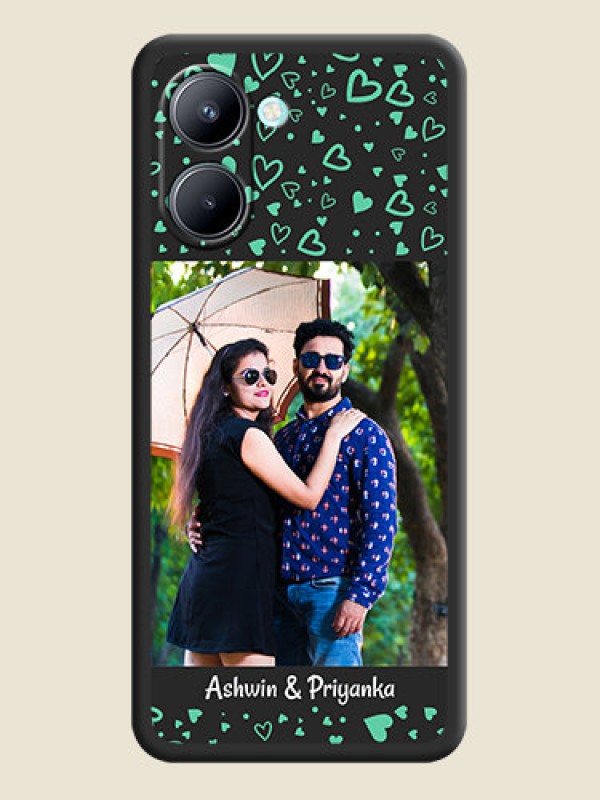 Custom Sea Green Indefinite Love Pattern on Photo on Space Black Soft Matte Mobile Cover - Realme C33