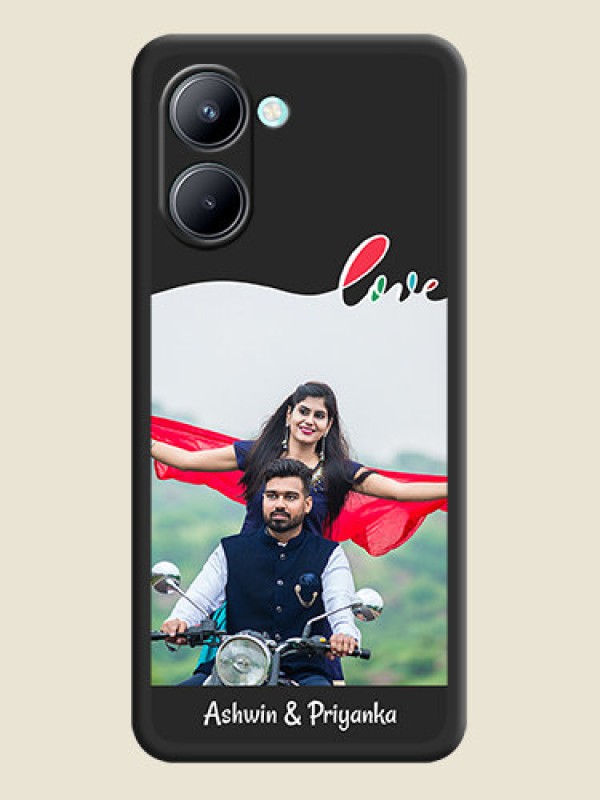 Custom Fall in Love Pattern with Picture on Photo on Space Black Soft Matte Mobile Case - Realme C33