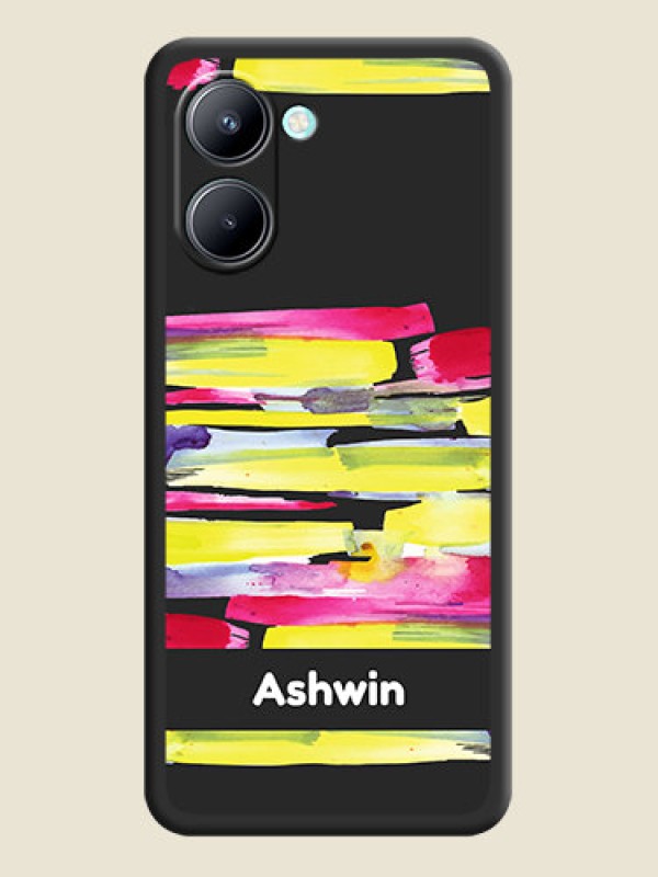 Custom Brush Coloured on Space Black Personalized Soft Matte Phone Covers - Realme C33