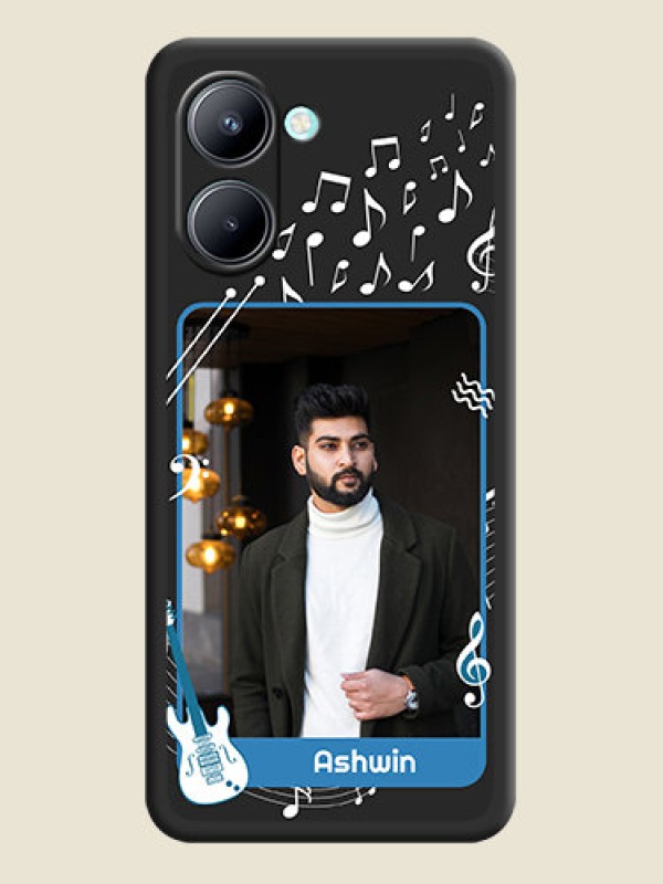 Custom Musical Theme Design with Text on Photo on Space Black Soft Matte Mobile Case - Realme C33