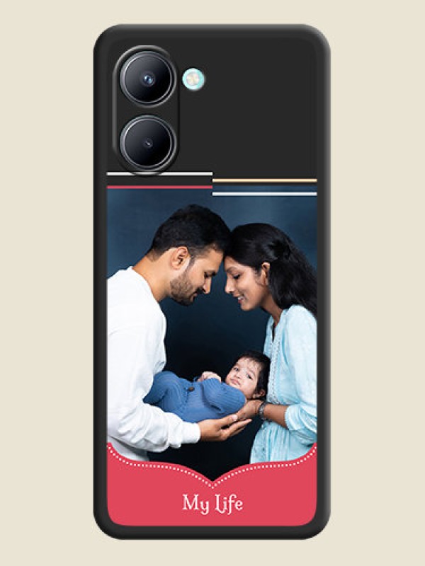 Custom Classic Plain Design with Name on Photo on Space Black Soft Matte Phone Cover - Realme C33