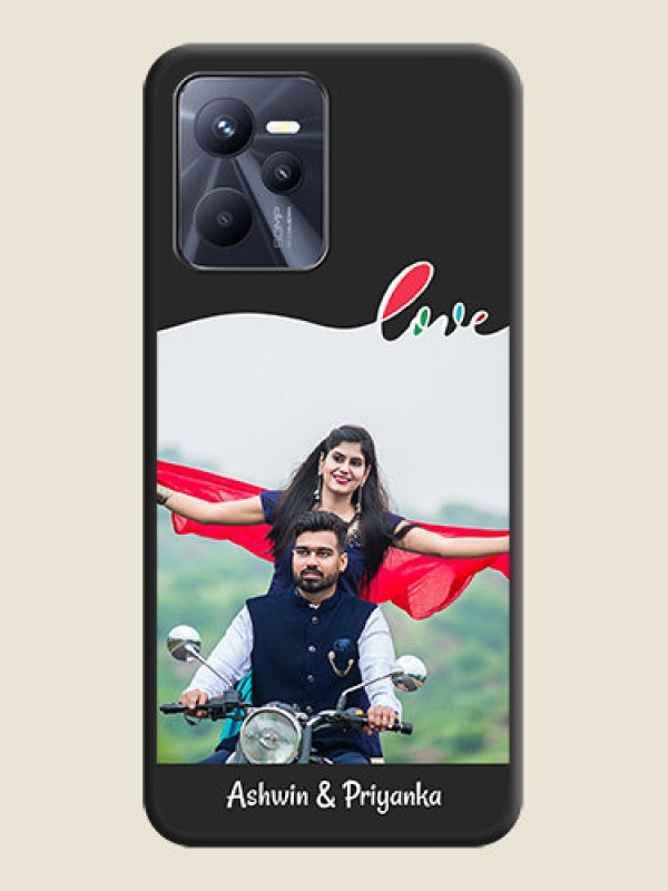 Custom Fall in Love Pattern with Picture on Photo on Space Black Soft Matte Mobile Case - Realme C35