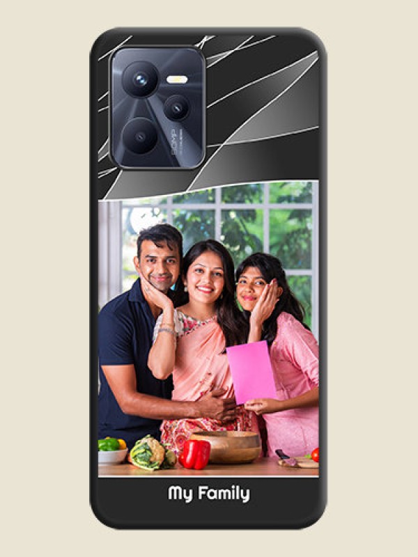 Custom Mixed Wave Lines on Photo on Space Black Soft Matte Mobile Cover - Realme C35