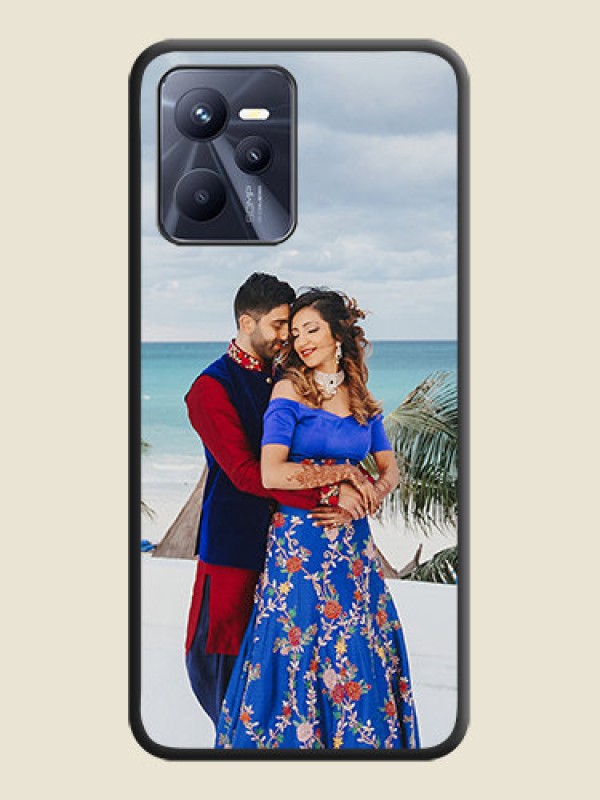Custom Full Single Pic Upload On Space Black Personalized Soft Matte Phone Covers -Realme C35