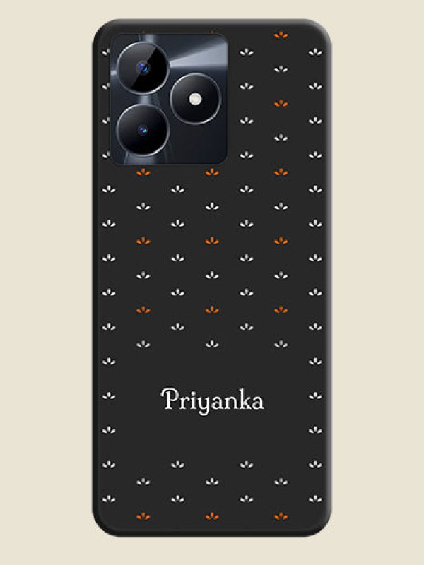 Custom Simple Pattern With Custom Text On Space Black Personalized Soft Matte Phone Covers - Realme C31