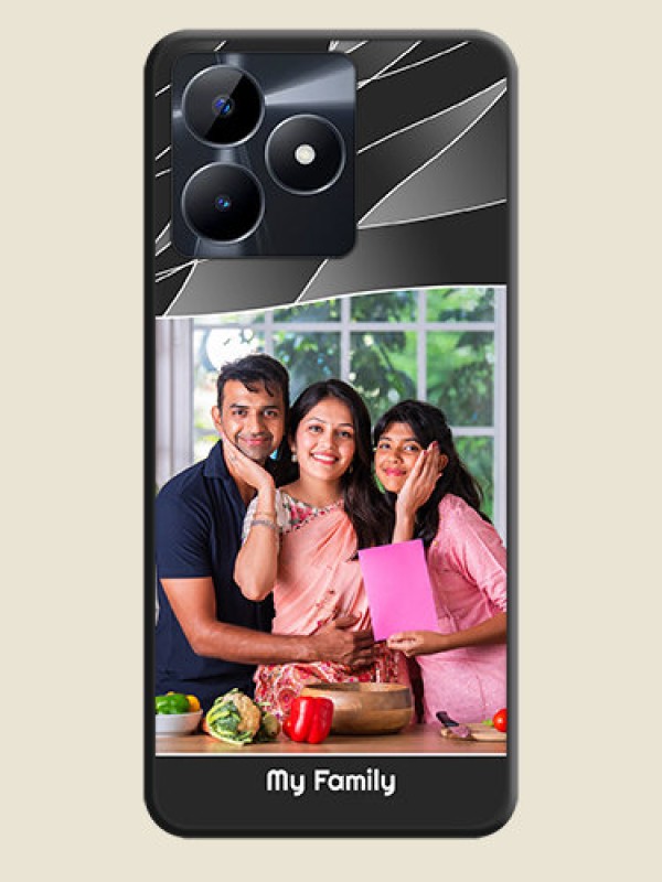 Custom Mixed Wave Lines - Photo on Space Black Soft Matte Mobile Cover - Realme C53
