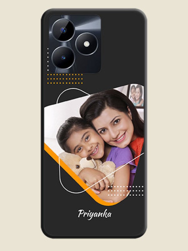 Custom Yellow Triangle - Photo on Space Black Soft Matte Phone Cover - Realme C53