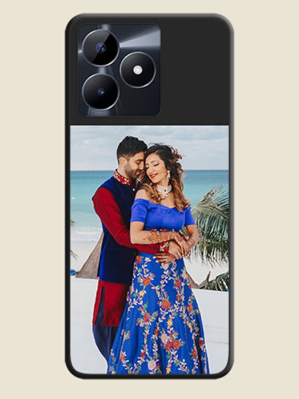Custom Image Upload With Space Black Color On Custom Soft Matte Mobile Back Cover - Realme C53
