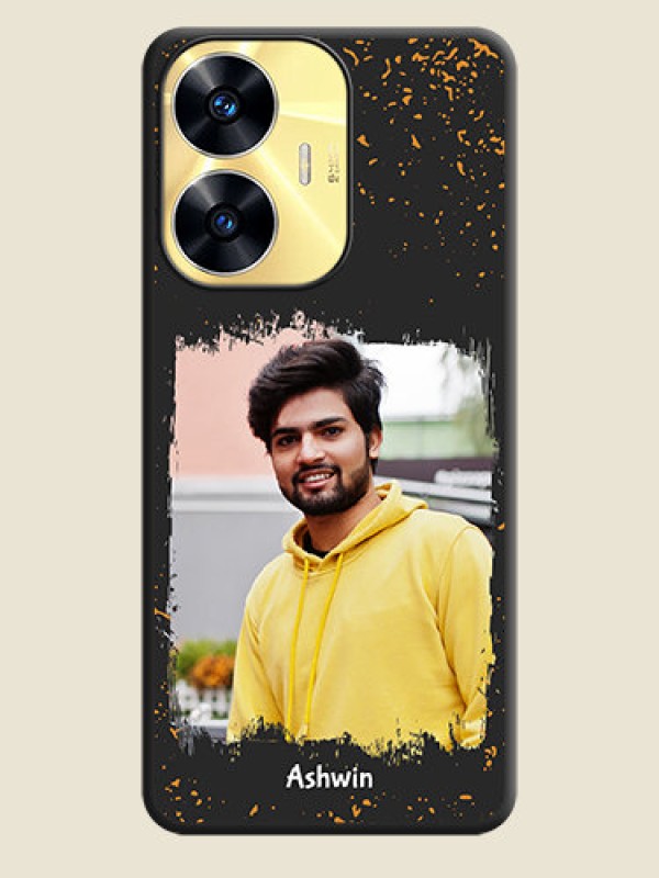Custom Spray Free Design on Photo on Space Black Soft Matte Phone Cover - Realme C55