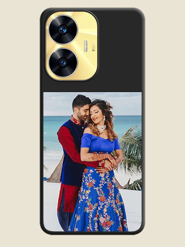 Custom Image Upload With Space Black Color On Custom Soft Matte Mobile Back Cover - Realme C55
