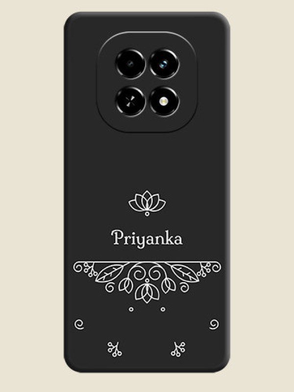 Custom Lotus Garden Custom Text On Space Black Custom Soft Matte Mobile Back Cover - Realme C63 5G