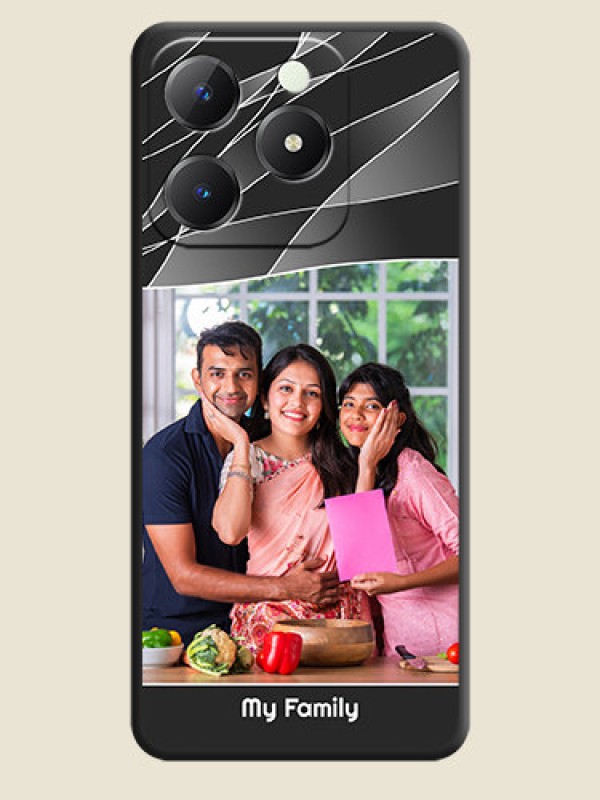 Custom Mixed Wave Lines on Photo On Space Black Custom Soft Matte Mobile Back Cover - Realme C63