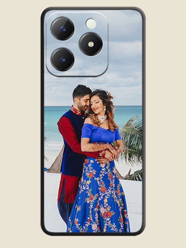 Custom Full Single Pic Upload On Space Black Custom Soft Matte Mobile Back Cover - Realme C63