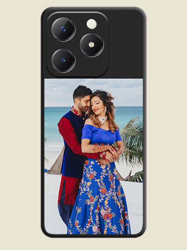 Custom Image Upload With Space Black Color On Custom Soft Matte Mobile Back Cover - Realme C63