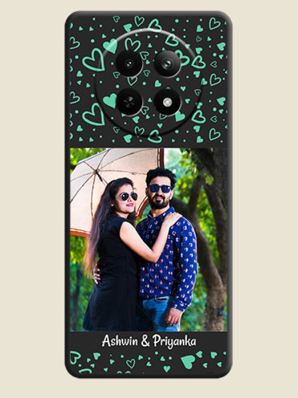 Custom Sea Green Indefinite Love Pattern - Photo on Space Black Soft Matte Mobile Cover - Realme C65 5G