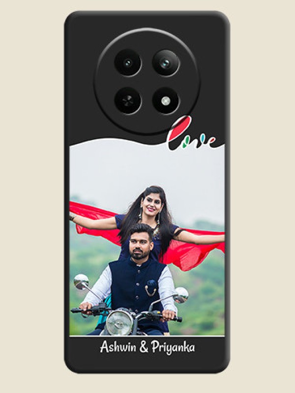 Custom Fall in Love Pattern with Picture - Photo on Space Black Soft Matte Mobile Case - Realme C65 5G