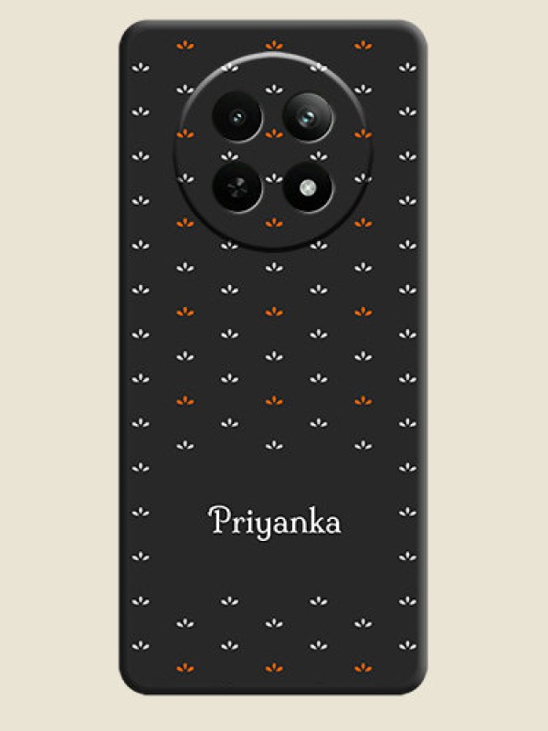 Custom Simple Pattern With Custom Text On Space Black Personalized Soft Matte Phone Covers - Realme C65 5G