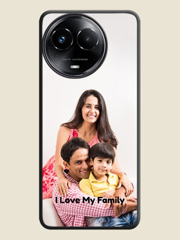 Custom Full Single Pic Upload With Text On Space Black Personalized Soft Matte Phone Covers - Realme C67 5G