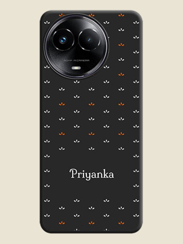 Custom Simple Pattern With Custom Text On Space Black Personalized Soft Matte Phone Covers - Realme C67 5G