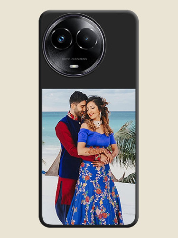 Custom Image Upload With Space Black Color On Custom Soft Matte Mobile Back Cover - Realme C67 5G