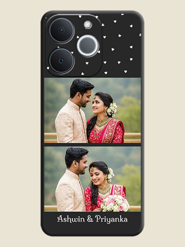 Custom Miniature Love Symbols with Name On Space Black Custom Soft Matte Mobile Back Cover - Realme C71 4G
