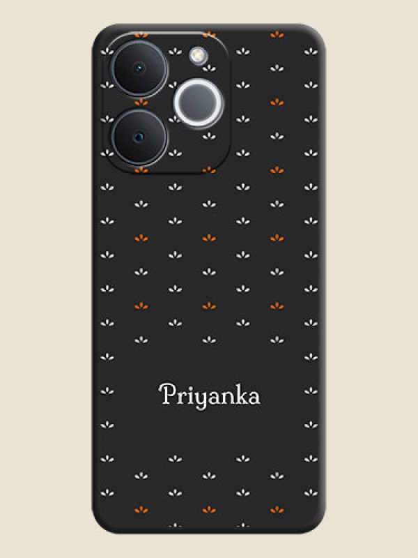 Custom Simple Pattern With Custom Text On Space Black Custom Soft Matte Mobile Back Cover - Realme C71 4G