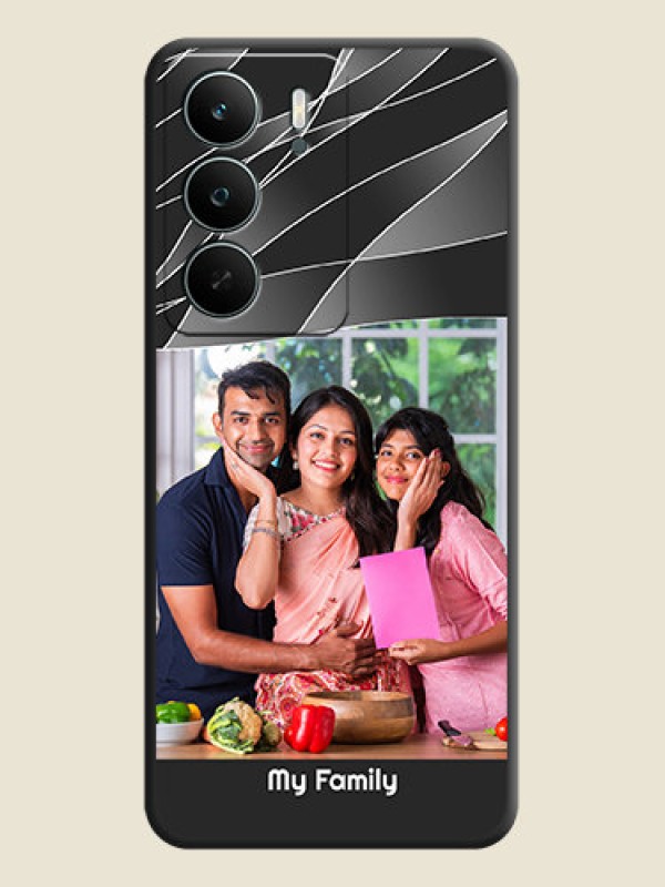 Custom Mixed Wave Lines on Photo On Space Black Custom Soft Matte Mobile Back Cover - Realme C75 5G