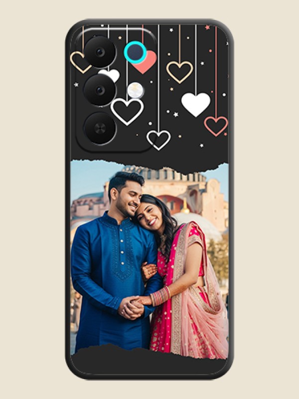 Custom Love Hangings with Splash Wave Picture On Space Black Custom Soft Matte Mobile Back Cover - Realme C85 5G