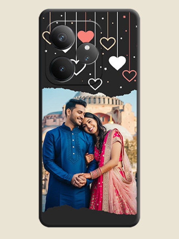 Custom Love Hangings with Splash Wave Picture On Space Black Custom Soft Matte Mobile Back Cover - Realme GT 6