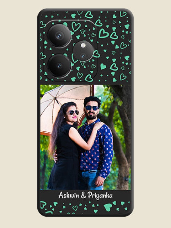 Custom Sea Green Indefinite Love Pattern on Photo On Space Black Custom Soft Matte Mobile Back Cover - Realme GT 6