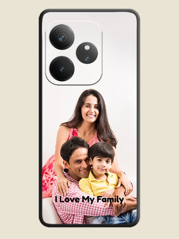 Custom Full Single Pic Upload With Text On Space Black Custom Soft Matte Mobile Back Cover - Realme GT 6