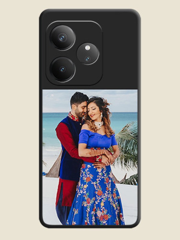 Custom Image Upload With Space Black Color On Custom Soft Matte Mobile Back Cover - Realme Gt 6