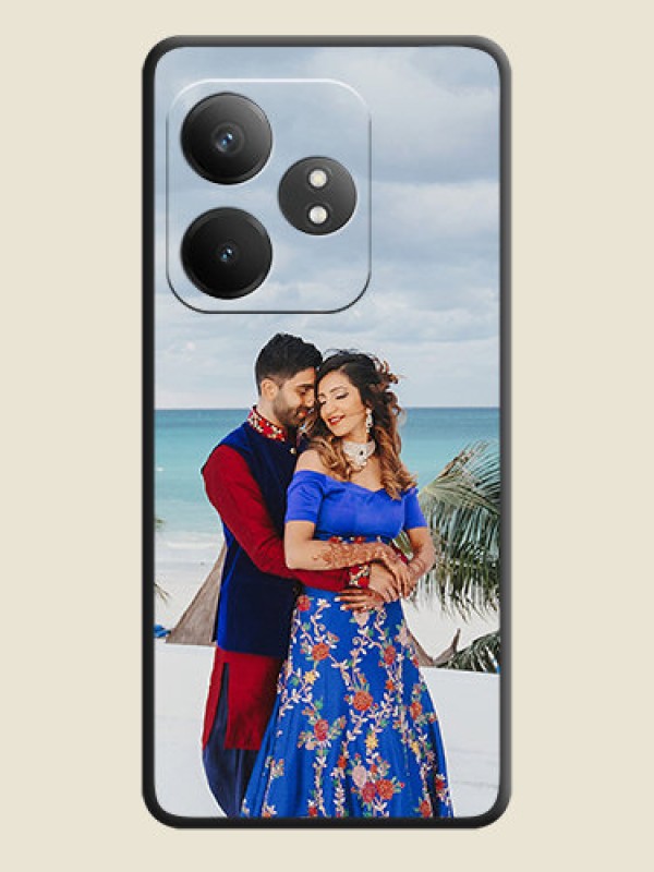 Custom Full Single Pic Upload On Space Black Custom Soft Matte Mobile Back Cover - Realme GT 6T 5G