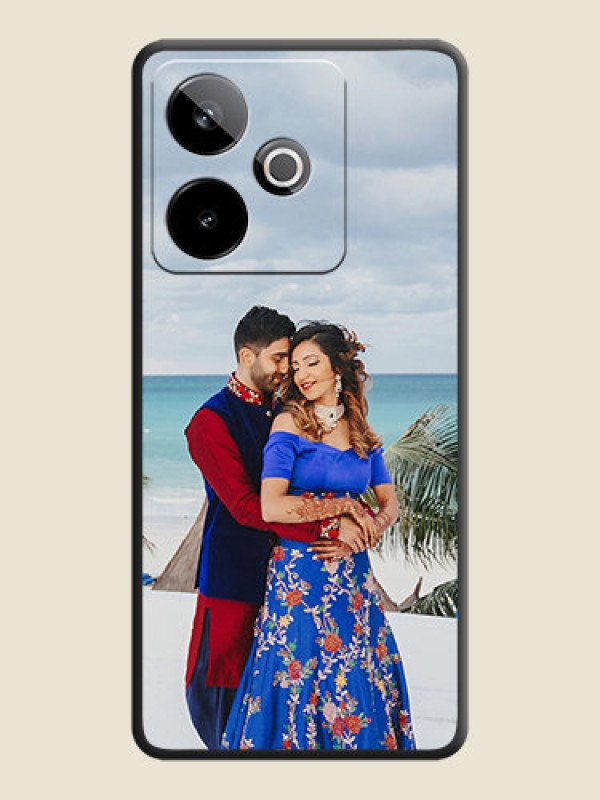 Custom Full Single Pic Upload On Space Black Custom Soft Matte Mobile Back Cover - Realme GT 7 5G