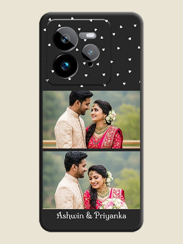 Custom Miniature Love Symbols with Name On Space Black Custom Soft Matte Mobile Back Cover - Realme GT 7 Pro