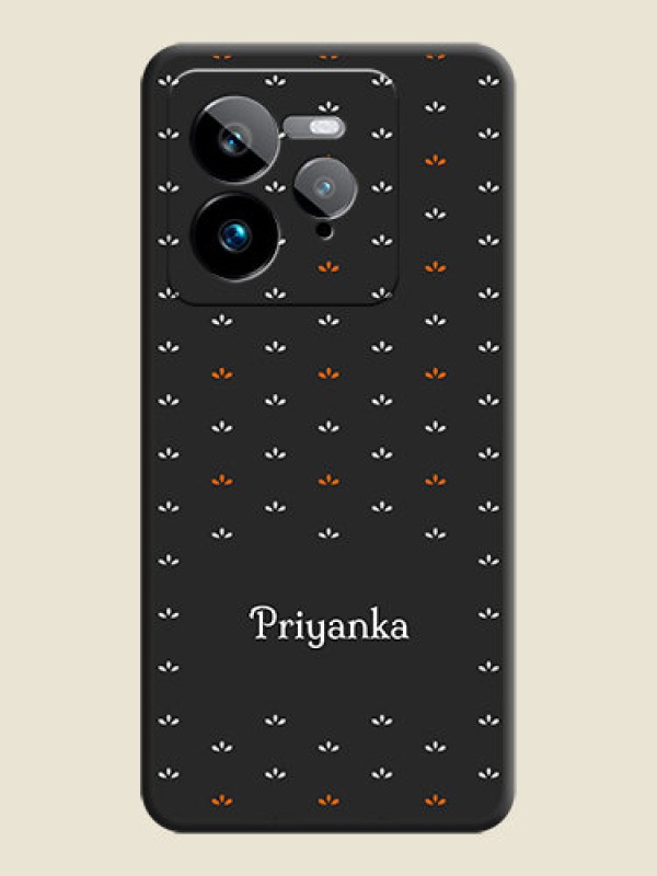 Custom Simple Pattern With Custom Text On Space Black Custom Soft Matte Mobile Back Cover - Realme GT 7 Pro