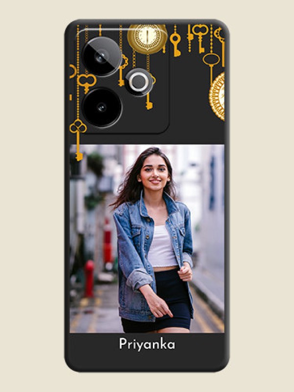 Custom Decorative Design with Text On Space Black Custom Soft Matte Mobile Back Cover - Realme GT 7T 5G