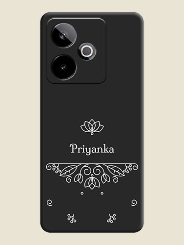 Custom Lotus Garden Custom Text On Space Black Custom Soft Matte Mobile Back Cover - Realme GT 7T 5G