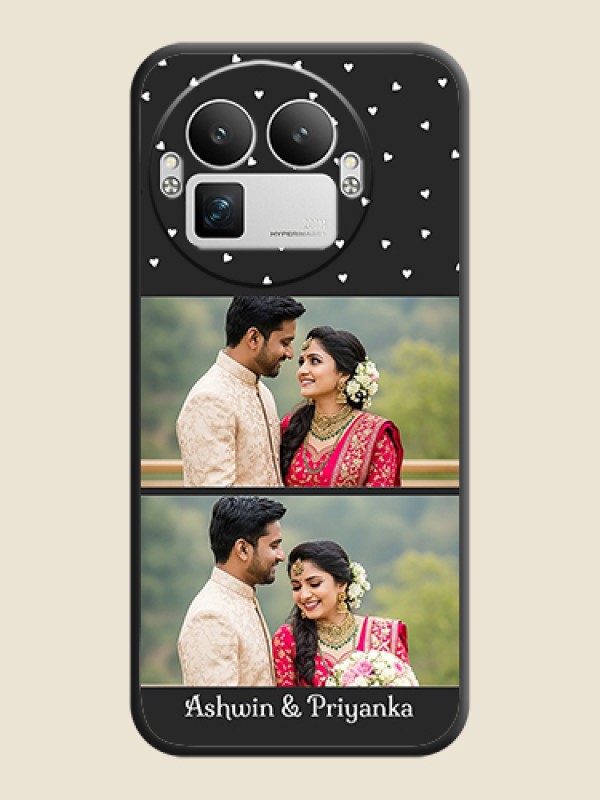 Custom Miniature Love Symbols with Name On Space Black Custom Soft Matte Mobile Back Cover - Realme GT 8 Pro
