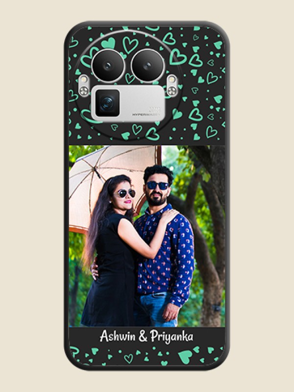 Custom Sea Green Indefinite Love Pattern on Photo On Space Black Custom Soft Matte Mobile Back Cover - Realme GT 8 Pro