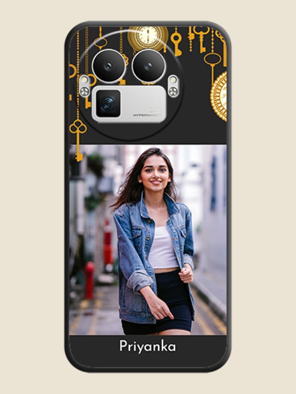 Custom Decorative Design with Text On Space Black Custom Soft Matte Mobile Back Cover - Realme GT 8 Pro