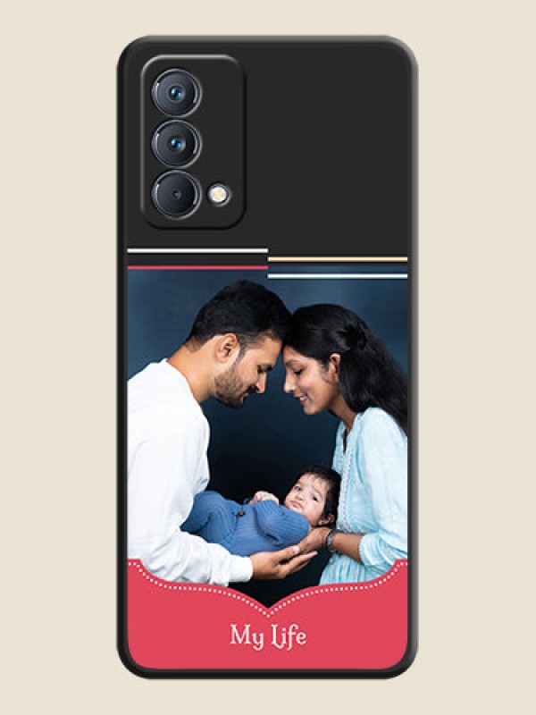 Custom Classic Plain Design with Name on Photo on Space Black Soft Matte Phone Cover - Realme GT Master