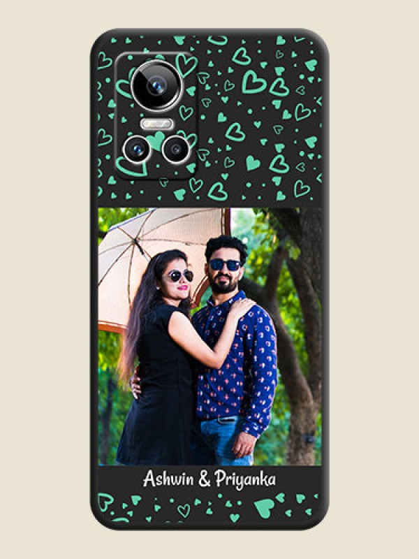 Custom Sea Green Indefinite Love Pattern on Photo on Space Black Soft Matte Mobile Cover - Realme GT Neo 3 150W