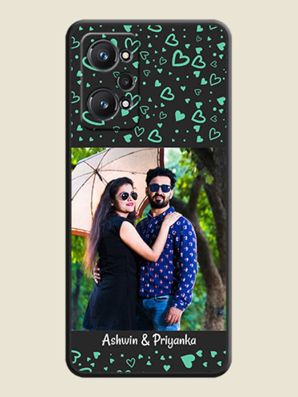 Custom Sea Green Indefinite Love Pattern on Photo on Space Black Soft Matte Mobile Cover - Realme GT Neo 3T