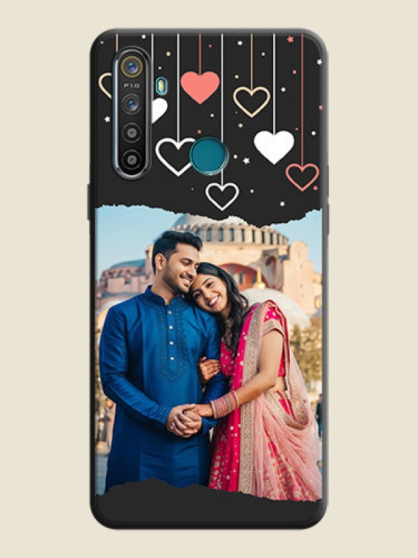 Custom Love Hangings with Splash Wave Picture on Space Black Custom Soft Matte Phone Back Cover - Realme Narzo 10