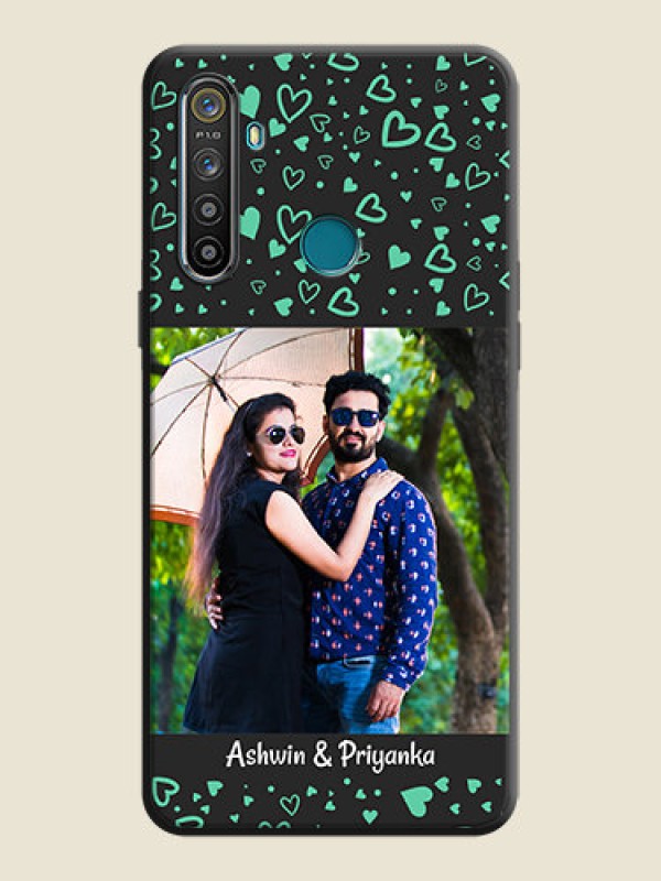 Custom Sea Green Indefinite Love Pattern - Photo on Space Black Soft Matte Mobile Cover - Realme Narzo 10