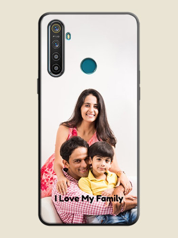 Custom Full Single Pic Upload With Text On Space Black Personalized Soft Matte Phone Covers -Realme Narzo 10