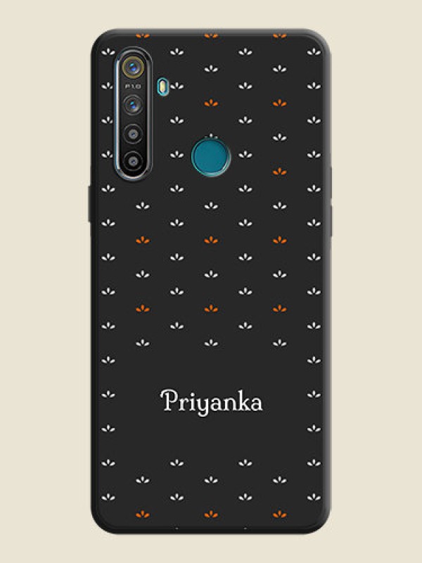Custom Simple Pattern With Custom Text On Space Black Personalized Soft Matte Phone Covers -Realme Narzo 10